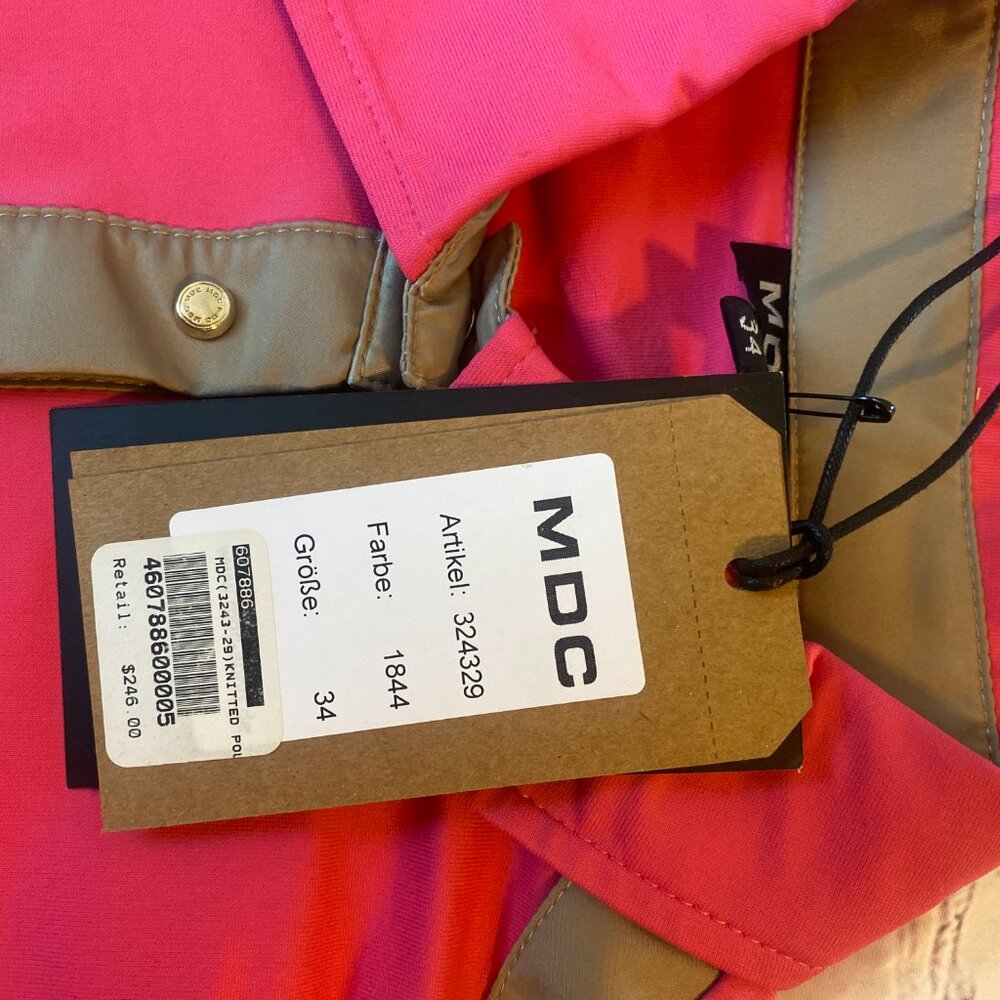 NWT MDC Meryl polo shirt flamingo/taupe - Picture 11 of 11